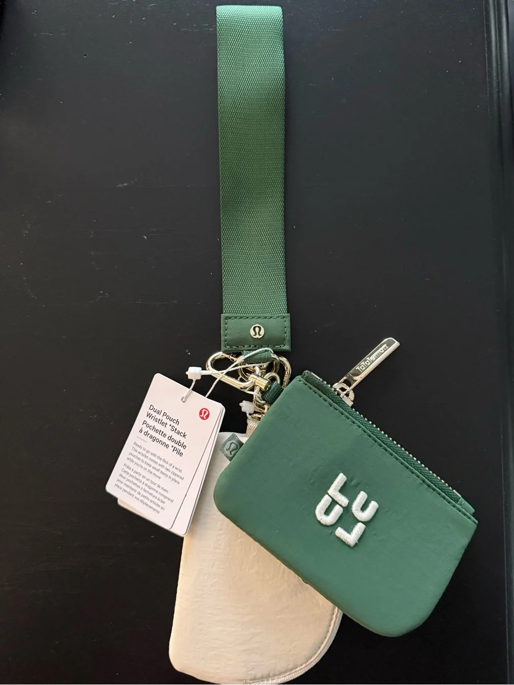 Lululemon Athletica NWT Dual Pouch Wristlet Stack w/Gold